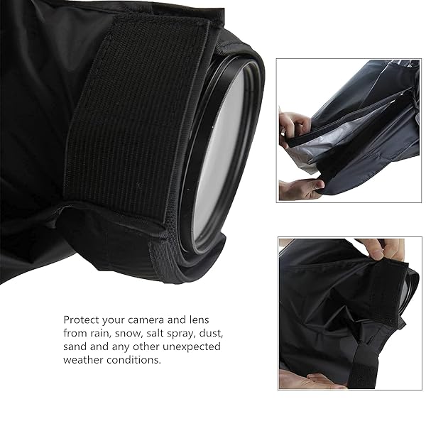 Kiorafoto Professional DSLR Camera Rain Cover Large Sleeve Protection for Canon and Nikon Models - View 7 of 9