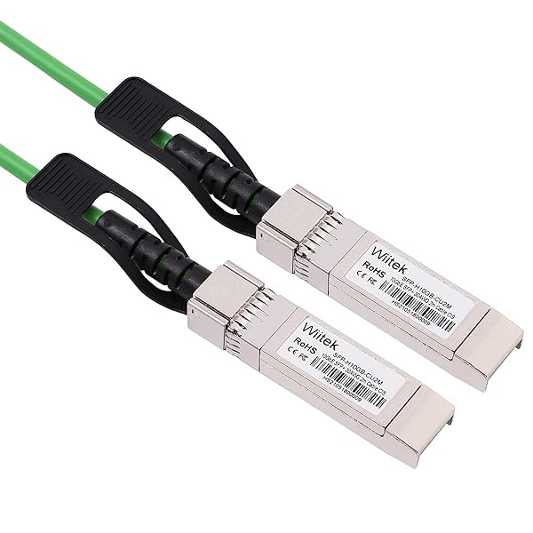 Wiitek Green 2m 10G SFP+ DAC Twinax Cable Compatible with Cisco Ubiquiti Juniper Mellanox Mikrotik Netgear Supermicro Open Source Switches - View 3 of 8