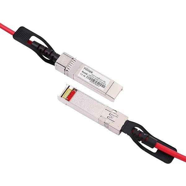 Wiitek Red 1m 10G SFP+ DAC Twinax Cable Compatible with Cisco Ubiquiti Juniper Mellanox Mikrotik Netgear Supermicro Open Source Switches - View 3 of 8