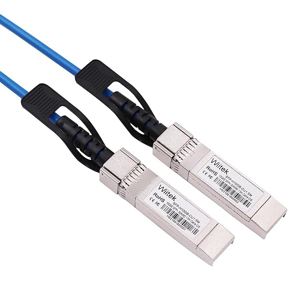 Wiitek Blue 1m 10G SFP+ DAC Twinax Cable Compatible with Cisco Ubiquiti Juniper Mellanox Mikrotik Netgear Supermicro Open Source Switches - View 4 of 8