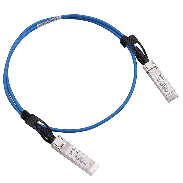 Wiitek Blue 1m 10G SFP+ DAC Twinax Cable Compatible with Cisco Ubiquiti Juniper Mellanox Mikrotik Netgear Supermicro Open Source Switches - View 2 of 8