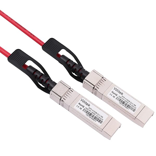 Wiitek Red 3m 10G SFP+ DAC Twinax Cable Passive Copper Compatible with Cisco Ubiquiti Juniper Mellanox Mikrotik Netgear Supermicro Open Source Switches - View 3 of 8