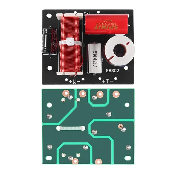 ACEIRMC ACEIRMC 400W Speaker Frequency Divider 2 Way Hi-Fi Crossover Filters for Woofer and Tweeter Sound Quality - View 5 of 7