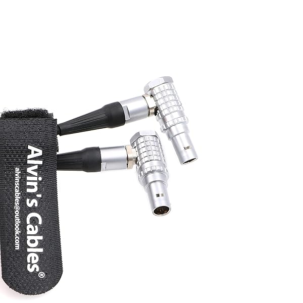 Alvin's Cables Alvins Cables 5 Pin Timecode Coiled Cable for ARRI Alexa Sound Devices Zaxcom Denecke Right Angle 5 Pin to 5 Pin Connector - View 4 of 6