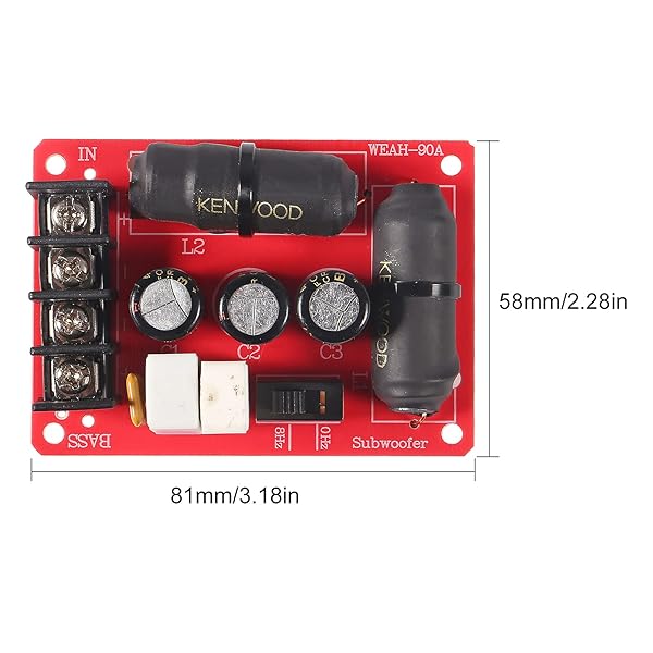 ACEIRMC ACEIRMC 200W Pure Bass Subwoofer Second Order Crossover Frequency Divider 2 Way Speaker Audio Filter for Enhanced Sound Quality - View 6 of 7
