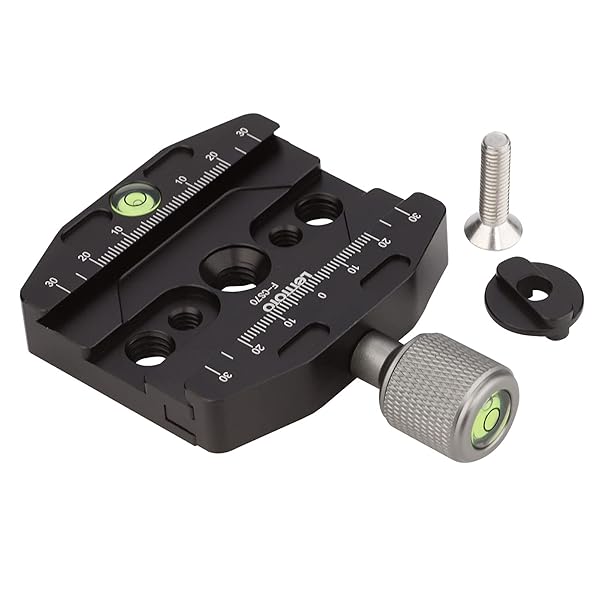 Leftfoto 70mm Arca-Swiss-Compatible Quick Release Clamp for Manfrotto rc2 Tripod Ball Head Replacement Adapter - View 3 of 5