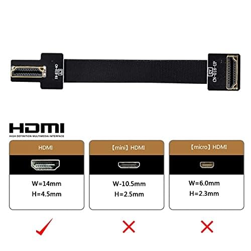 NFHK NFHK CYFPV 1080p Dual 90 Degree HDMI Cable Male to Male Flat Cable for FPV HDTV Multicopter Aerial Photography 50cm - View 8 of 8