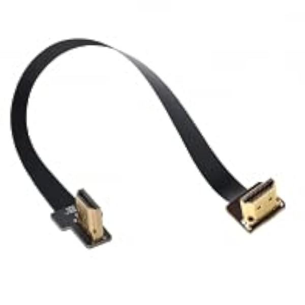NFHK NFHK CYFPV 1080p Dual 90 Degree HDMI Cable Male to Male Flat Cable for FPV HDTV Multicopter Aerial Photography 50cm