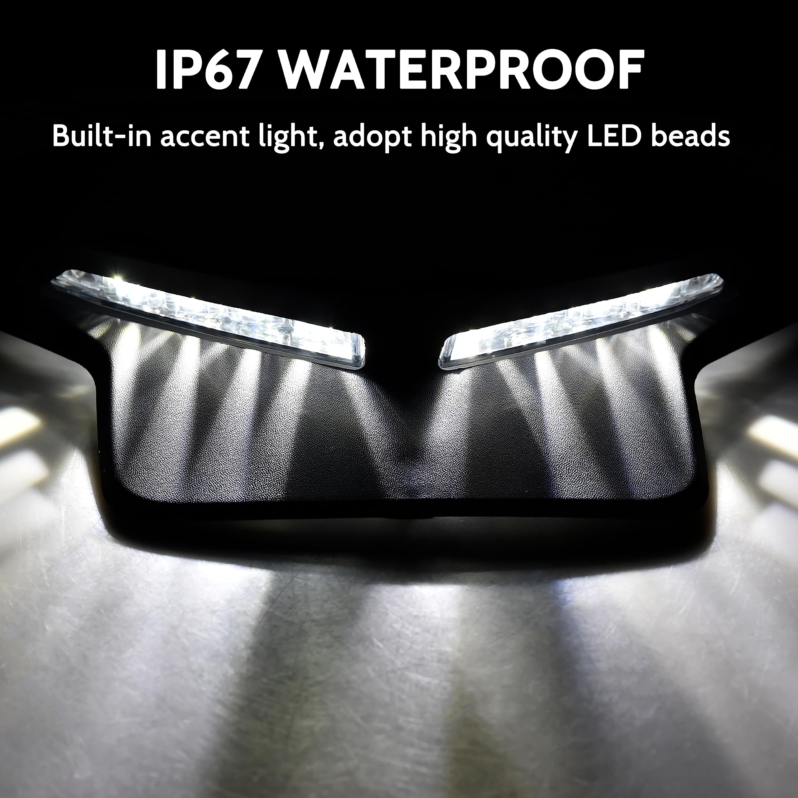 SAUTVS SAUTVS LED Auxiliary Light DRL Kit for Can Am Ryker, Black Hood Panel with Daytime Running Light for Can-Am Ryker 600 900 Sport and Rally Edition All - View 2 of 7