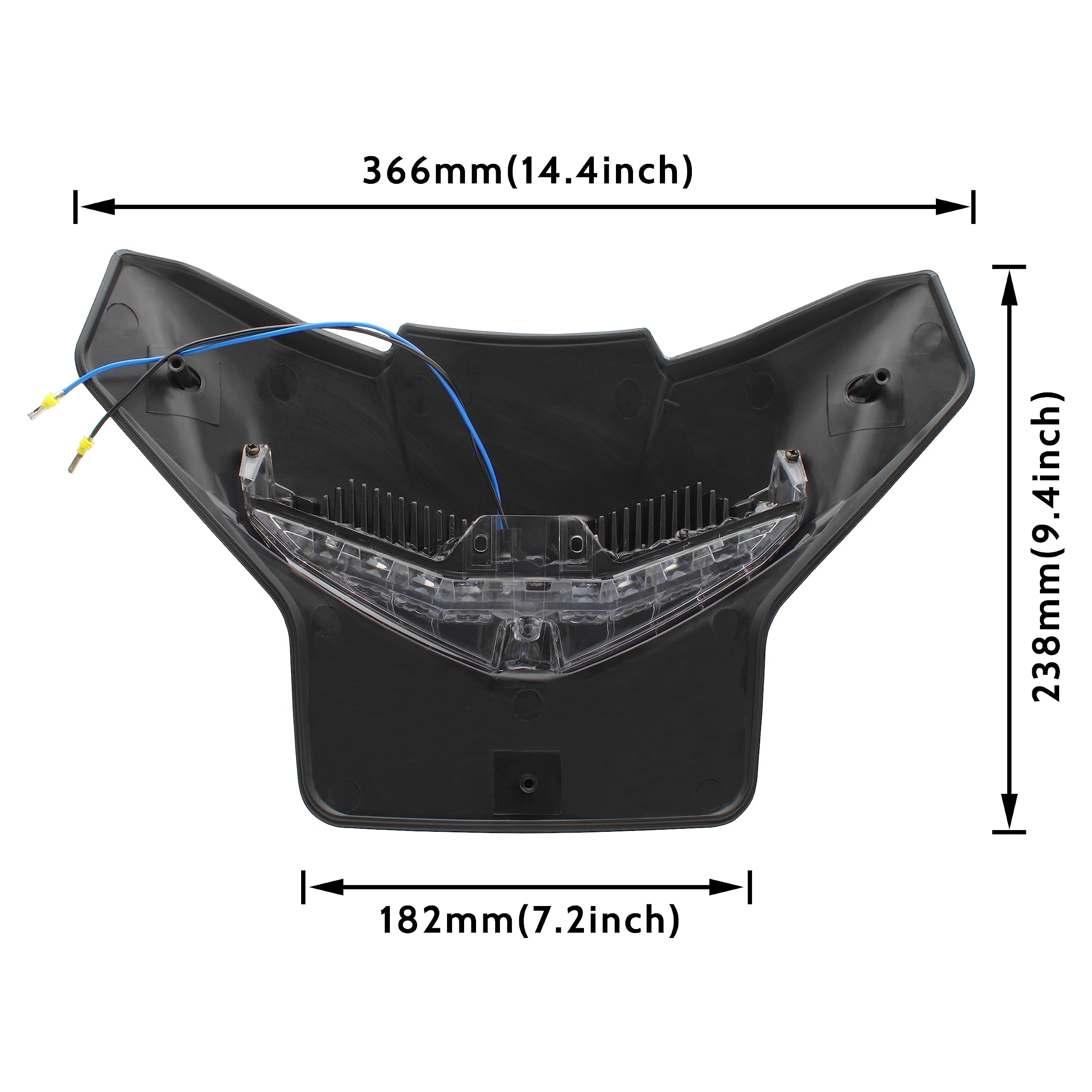 SAUTVS SAUTVS LED Auxiliary Light DRL Kit for Can Am Ryker, Black Hood Panel with Daytime Running Light for Can-Am Ryker 600 900 Sport and Rally Edition All - View 7 of 7
