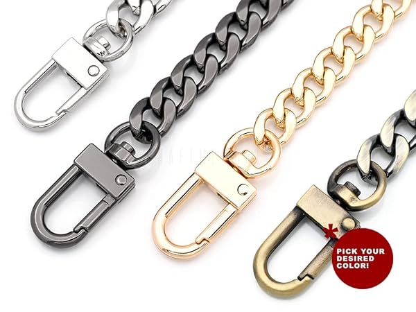 CRAFTMEMORE CRAFTMEMORE Purse Chain Strap 23.6 Inches Silver Crossbody Iron Chain Handle for Handbag Replacement and Cosmetic Clutch Accessories - View 4 of 6