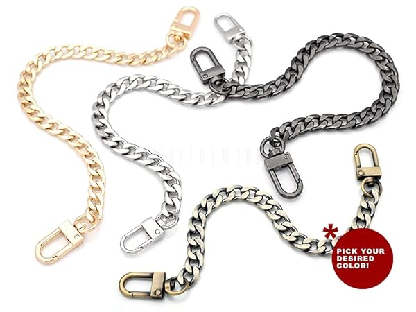 CRAFTMEMORE CRAFTMEMORE Purse Chain Strap 23.6 Inches Silver Crossbody Iron Chain Handle for Handbag Replacement and Cosmetic Clutch Accessories - View 5 of 6