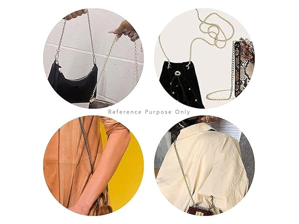 CRAFTMEMORE CRAFTMEMORE Purse Chain Strap 23.6 Inches Silver Crossbody Iron Chain Handle for Handbag Replacement and Cosmetic Clutch Accessories - View 6 of 6