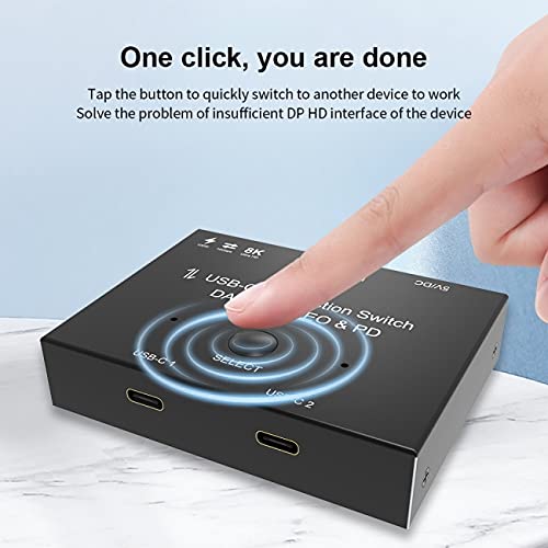 NFHK NFHK USB-C Type-C Bi-Direction Switch MST Hub 1 to 2 Supports 8K Video Data PD 100W 10Gbps Fast Charging - View 5 of 7