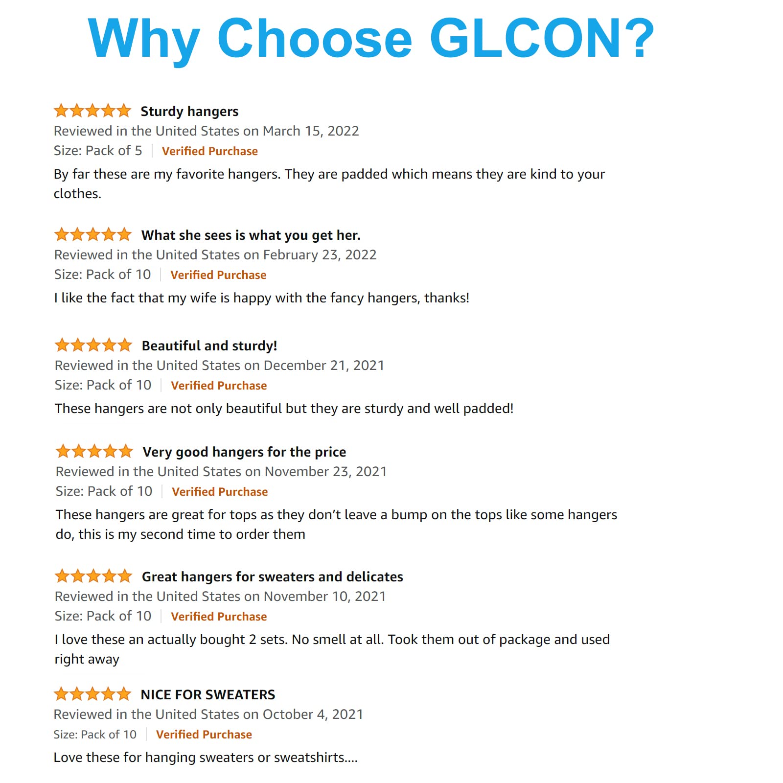 GLCON Padded Hangers for Women Clothing Men Sweaters, GLCON 17 Inches Satin Coat Hangers No Bump Fabric Foam Wood Cover, Anti-Slip Thick Clothes Hanger for - View 8 of 8