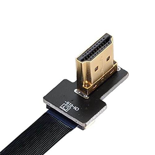 NFHK NFHK CYFPV Dual 90 Degree Right-Up Angled HDMI Type A Male to Male HDTV FPC Flat Cable for FPV HDTV Multicopter Aerial Photography 80CM - View 6 of 8