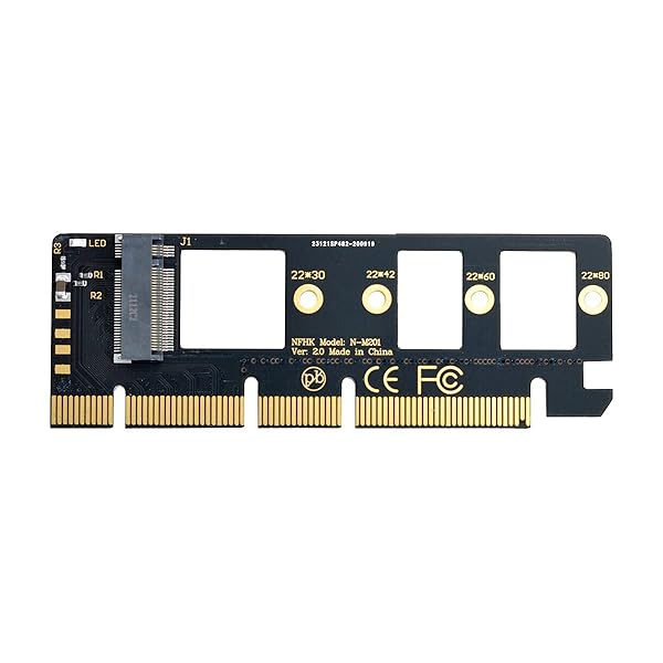 cablecc Cablecc NGFF MKey NVME M2 SSD to PCIE Express 3.0 16x X4 Adapter Black High Speed Performance - View 4 of 9