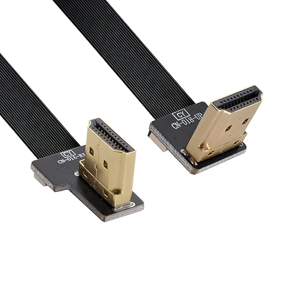 cablecc Cablecc CYFPV Dual 90 Degree HDMI Male to Male Flat Cable 30cm for FPV HDTV Multicopter Aerial Photography - View 5 of 9