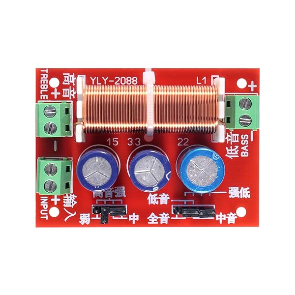 ACEIRMC Aceirmc 2Pcs 400W Adjustable Multi Speaker Treble Bass Audio Frequency Divider 2 Way Crossover Filters Bluetooth Updated Version - View 4 of 6