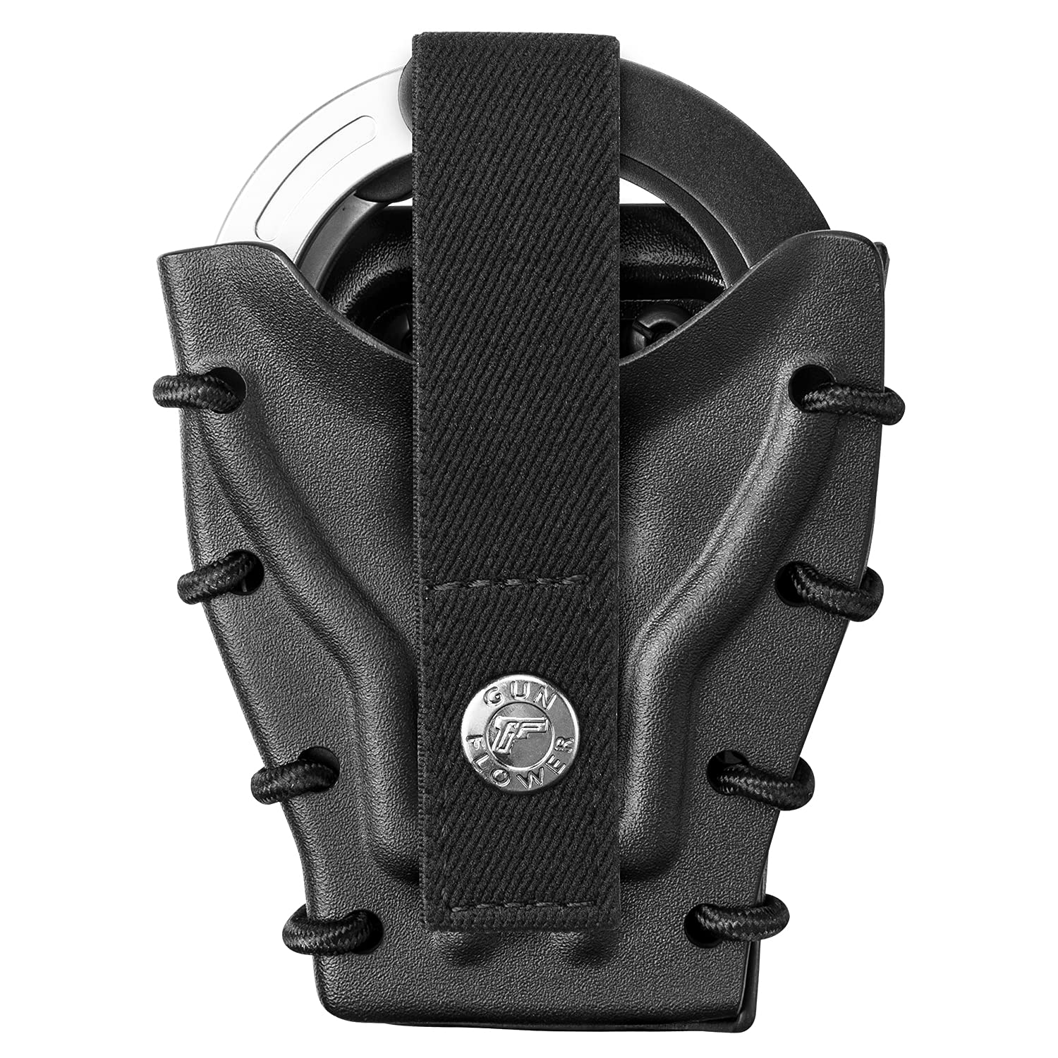 GUN & FLOWER Kydex Holder Case Fit ASP and Hinged and Chain Handcuffs | Molle Belt Clip Available | Cuff Holder | Strap Removable and Retention Adjustable | for