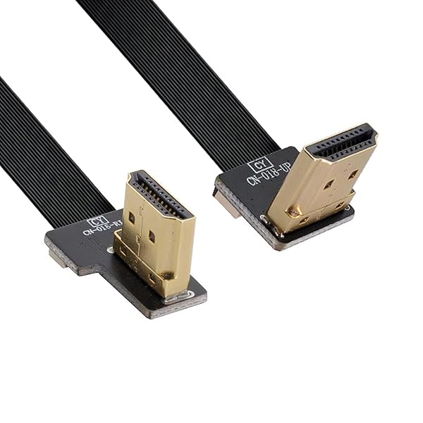cablecc Cablecc CYFPV Dual 90 Degree HDMI Male to Male Flat Cable for FPV Multicopter Aerial Photography 10cm - View 6 of 9