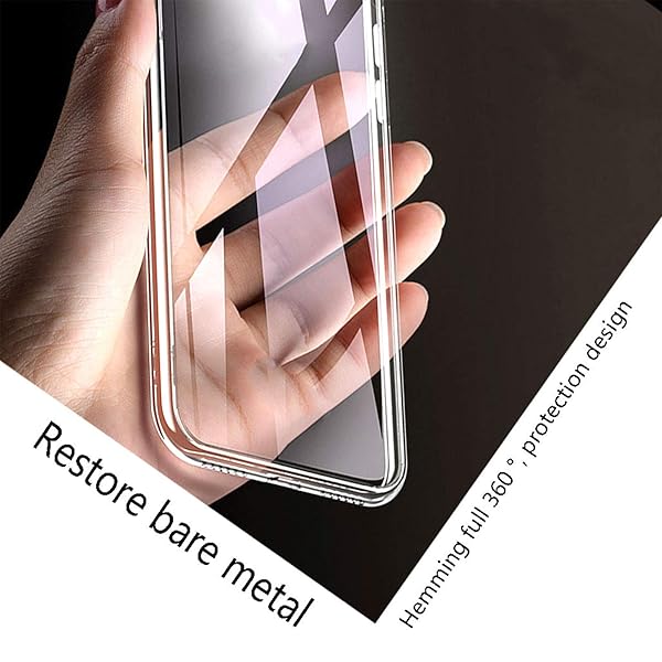 HHUAN HHUAN Clear Soft Silicone Phone Case for ZTE Axon 30 Pro 5G Shock Absorption TPU Bumper Protective Cover 2 Piece - View 3 of 10