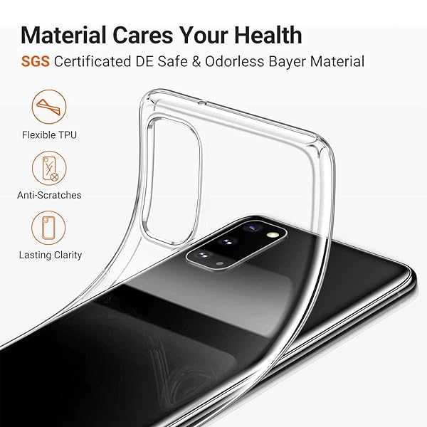 HHUAN HHUAN Clear Soft Silicone Phone Case for ZTE Axon 30 Pro 5G Shock Absorption TPU Bumper Protective Cover 2 Piece - View 4 of 10