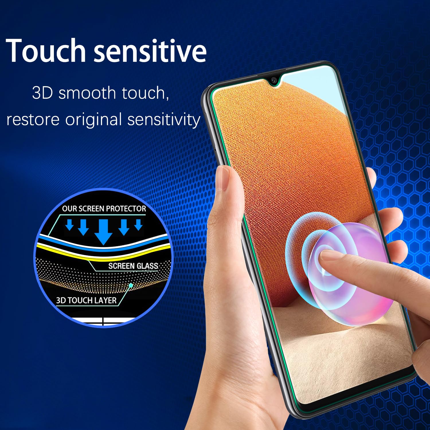 MAYtobe MAYtobe [2 Pack Designed for Samsung Galaxy A32 5G Tempered Glass Screen Protector, Anti Scratch, Bubble Free, Case Friendly - View 6 of 6