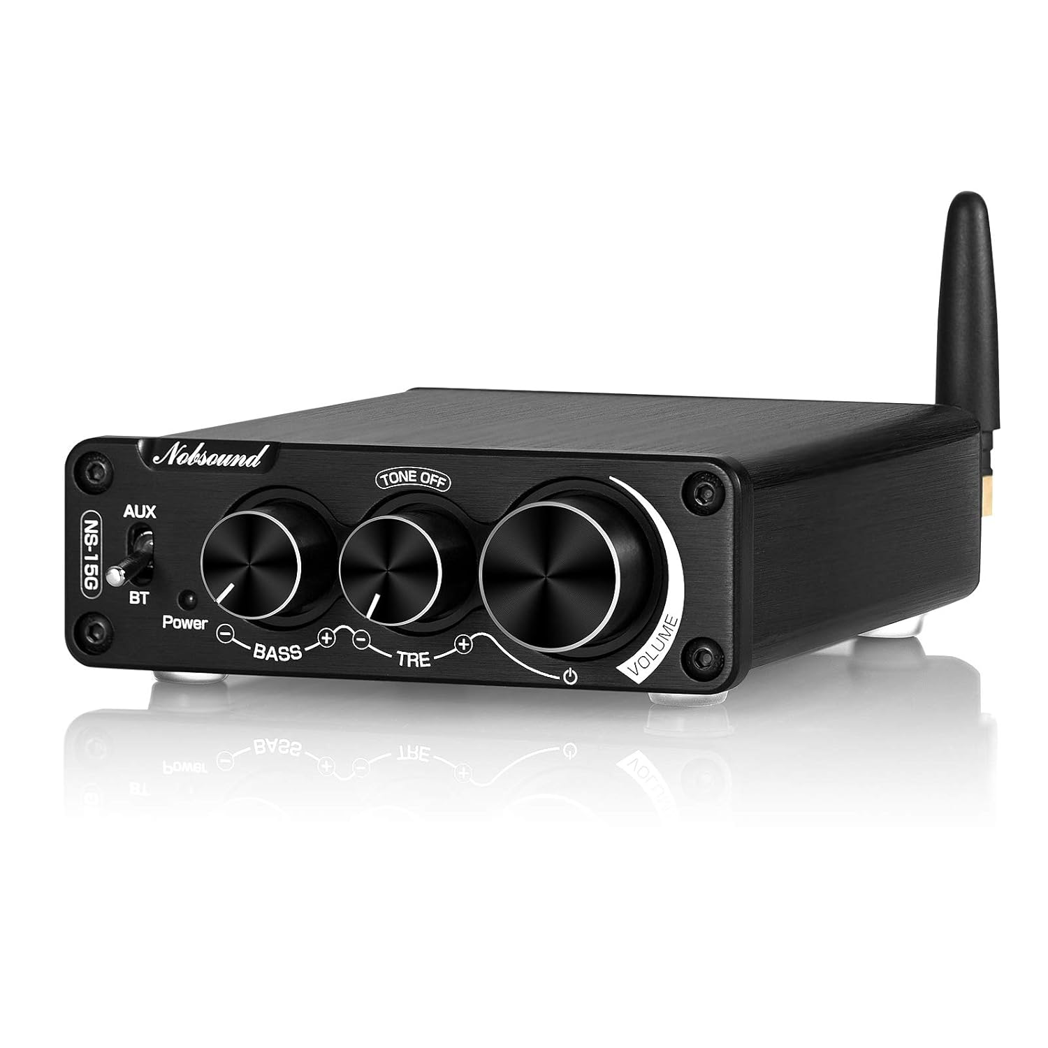 Nobsound Nobsound NS-15G Bluetooth Power Amplifier 200W Class D Digital Audio Amp for Home Theater and Speakers with Treble Bass Control