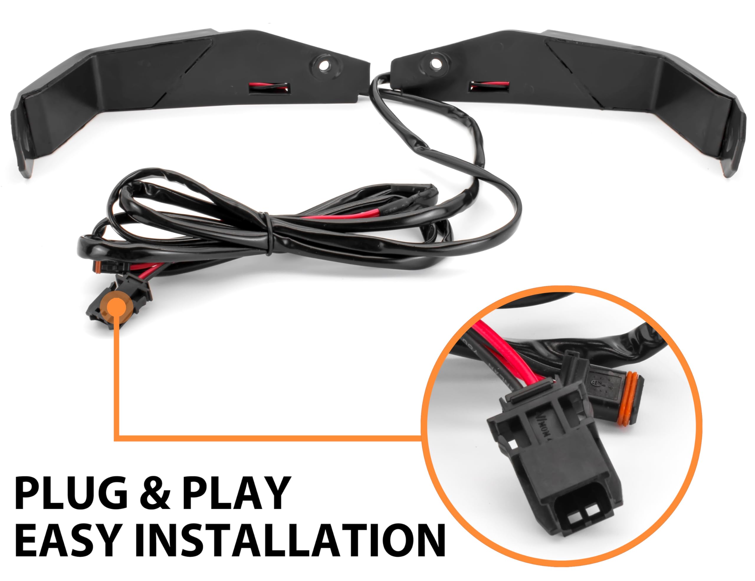 SAUTVS SAUTVS Handguards LED Lights for Can Am Ryker, Aluminum Hand Guards LED Lights Lamps Lighting Kit for Can-Am Ryker 600 900 Sport Rally All Models - View 4 of 8