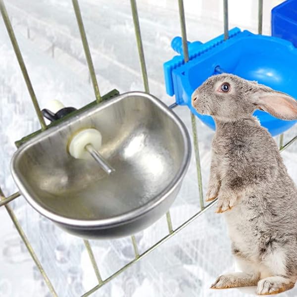 Pssopp 10PCS Rabbit Water Feeder Stainless Steel Nipple Drinking Bowl Anti-Scratch Breeding Equipment for Healthy Rabbits - View 4 of 10