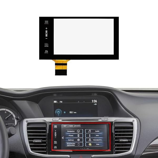 BENET 7 Inch Touch Screen Digitizer for Honda Accord Radio Navigation Display 2016 2017 - View 4 of 7