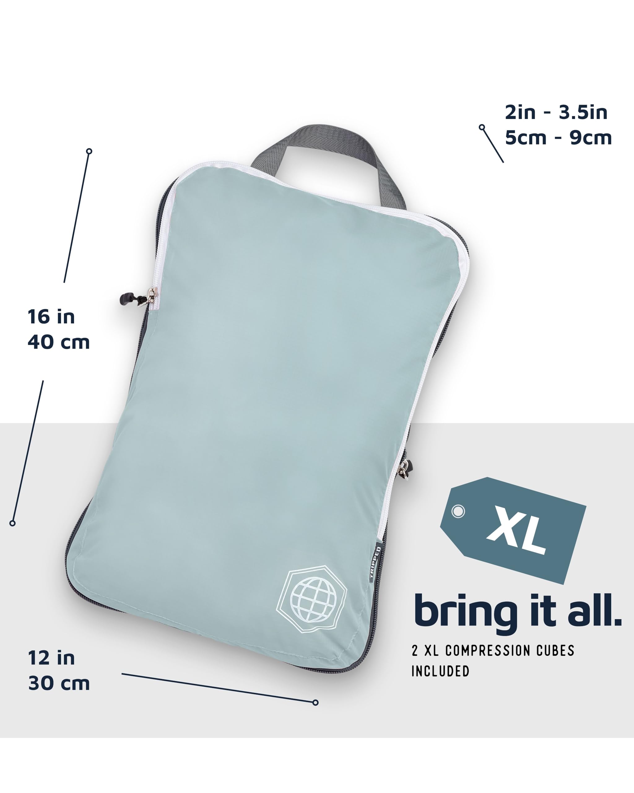 TRIPPED Travel Gear Large Compression Packing Cubes for Travel-Packing Cube Luggage Organizers 7 Piece Set for Checked Luggage-Ultralight, Expandable Compression Bags by - View 8 of 9