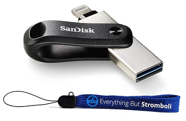 Everything But Stromboli SanDisk iXpand Go 64GB Flash Drive for iPhone iPad Computers Laptops with Type A and Lightning Connectors and Everything But Stromboli Lanyard - View 2 of 7