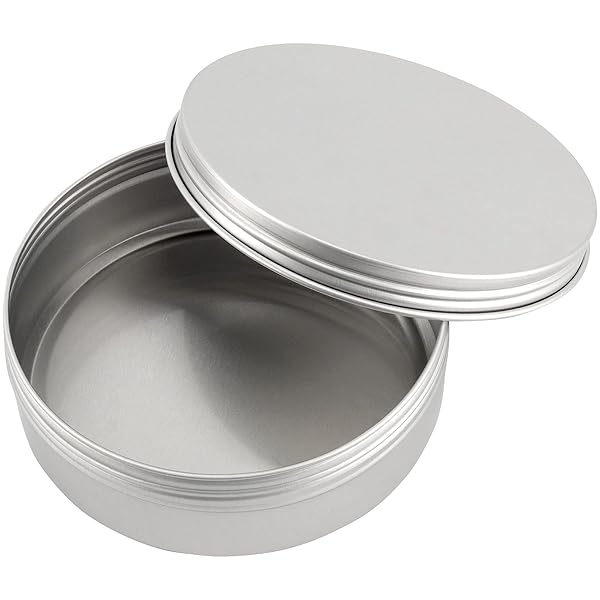 SEHOI 30 Pack 10 OZ Aluminum Tins with Screw Lid for Food Candles Cosmetics Spices and Candies Large Round Metal Containers - View 5 of 9