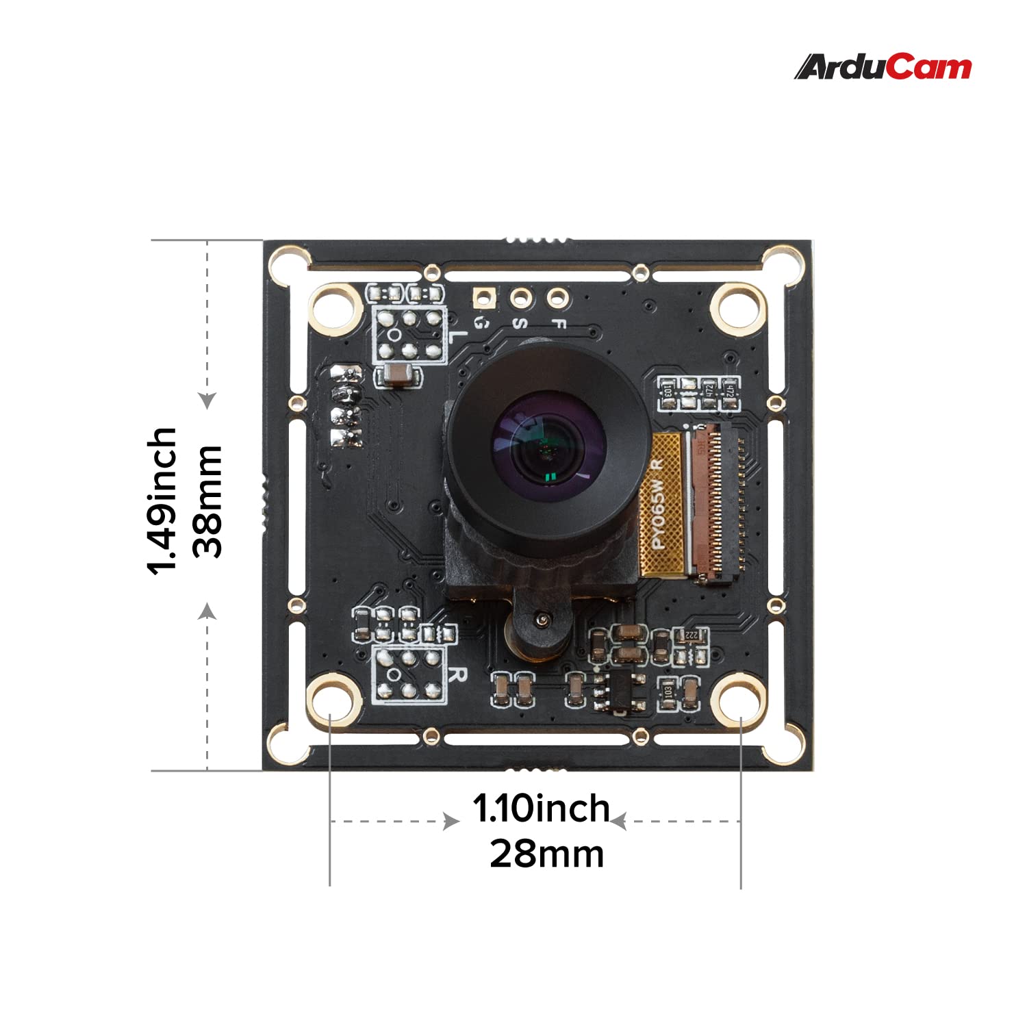 Arducam Arducam 100fps Mono Global Shutter USB Camera 720P OV9281 UVC Webcam Module Low Distortion M12 Lens for Computer Laptop Android Raspberry Pi - View 2 of 6