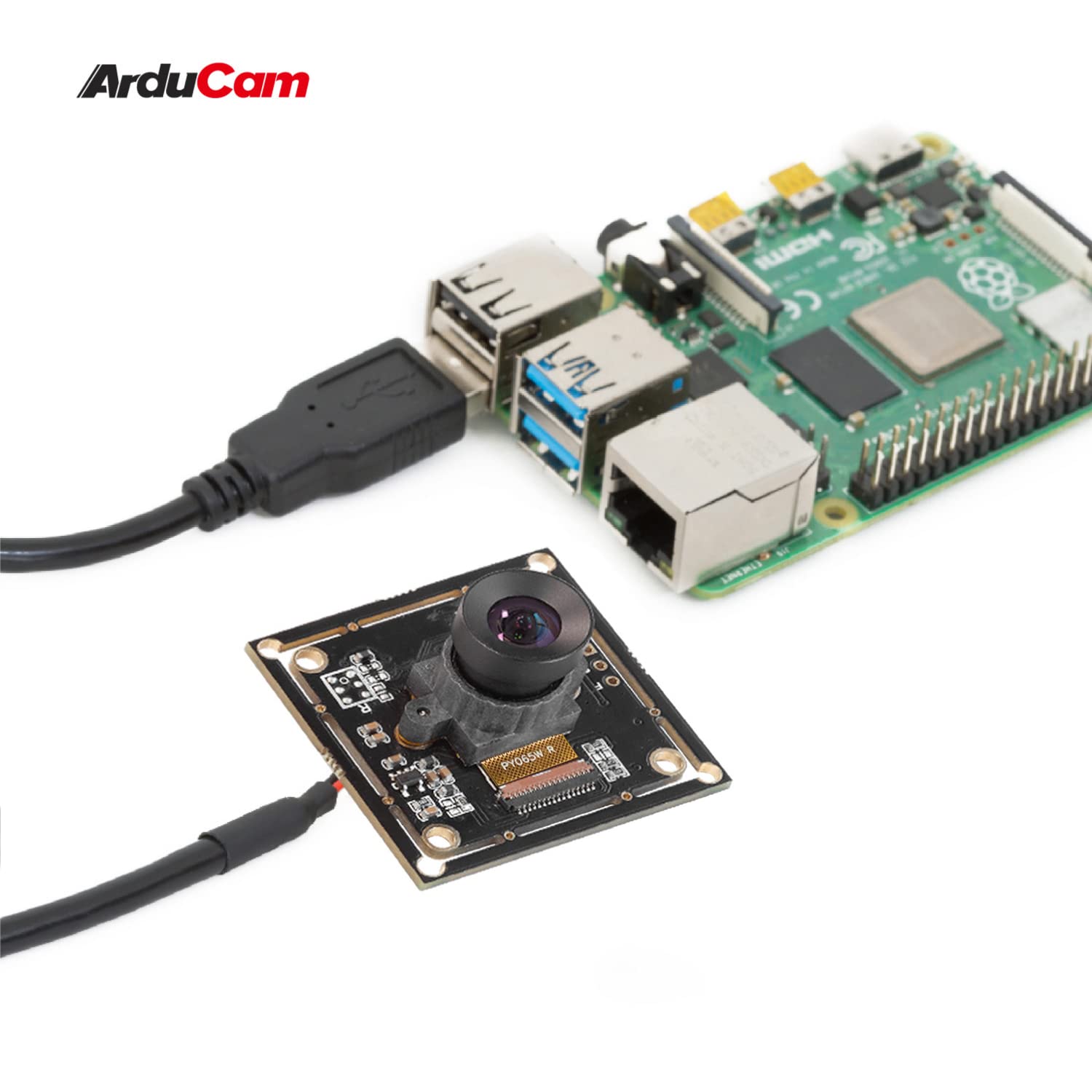Arducam Arducam 100fps Mono Global Shutter USB Camera 720P OV9281 UVC Webcam Module Low Distortion M12 Lens for Computer Laptop Android Raspberry Pi - View 5 of 6