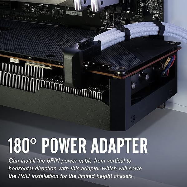 EZDIY-FAB EZDIY-FAB 6 Pin U Turn 180 Degree Angle Connector Power Adapter for Desktop Graphics Card Standard Reverse Type 2-Pack - View 3 of 8