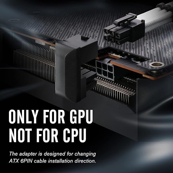 EZDIY-FAB EZDIY-FAB 6 Pin U Turn 180 Degree Angle Connector Power Adapter for Desktop Graphics Card Standard Reverse Type 2-Pack - View 4 of 8