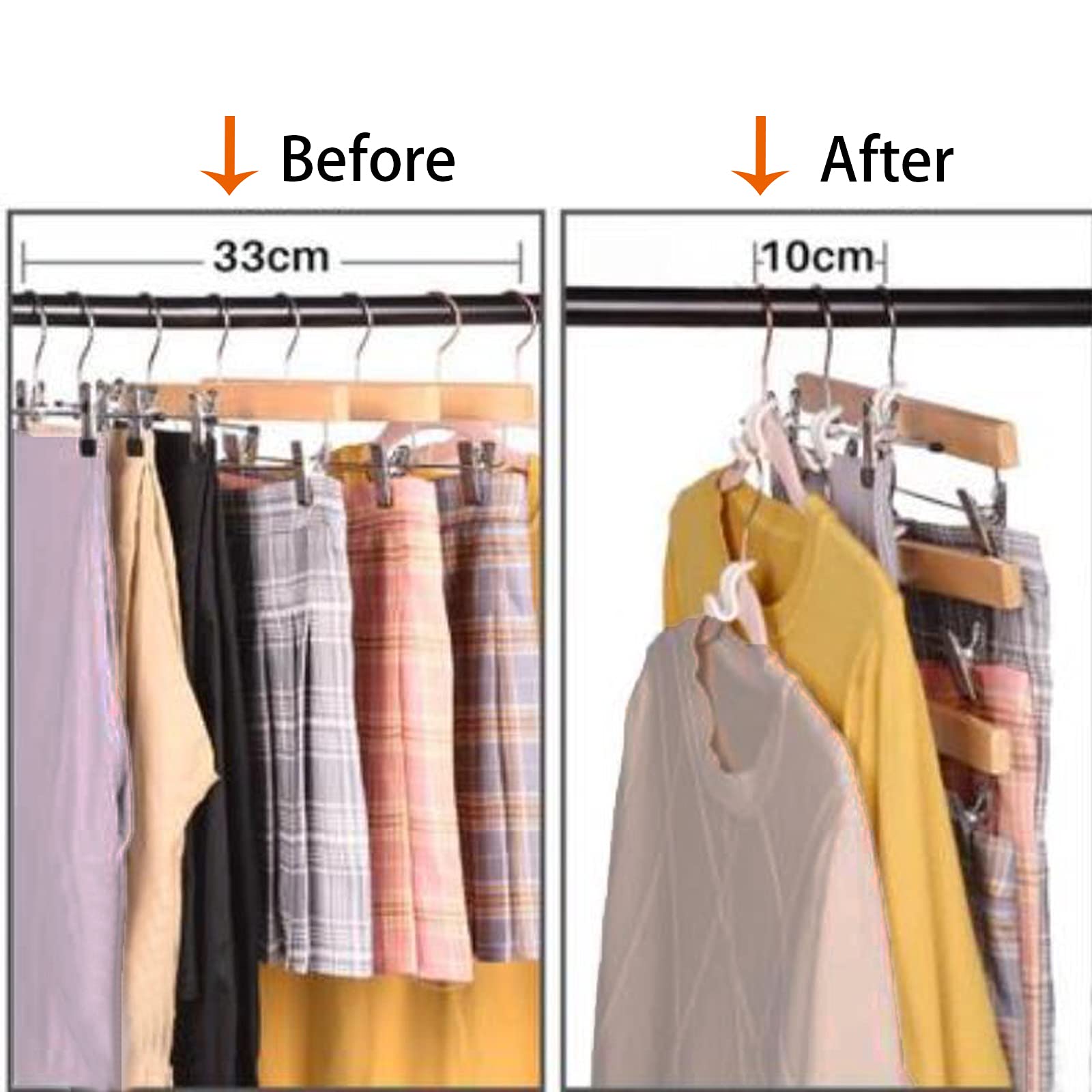 PCTC 25 Pcs Clothes Hanger Connector Hooks Mini Cascading Hanger Hooks Hanger Extender Heavy Duty Clothes Hangers Space Saving for Closet(Grey) - View 5 of 7