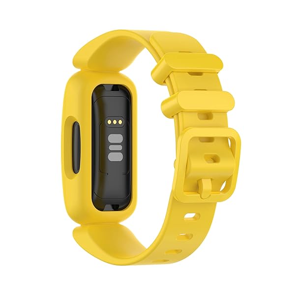 E ECSEM ECSEM Soft Silicone Replacement Bands for Fitbit Ace 3 Smart Watch in Yellow Lemon and Teal - View 4 of 10