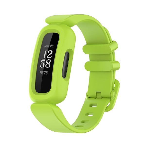 E ECSEM ECSEM Soft Silicone Replacement Bands for Fitbit Ace 3 Smart Watch in Yellow Lemon and Teal - View 10 of 10