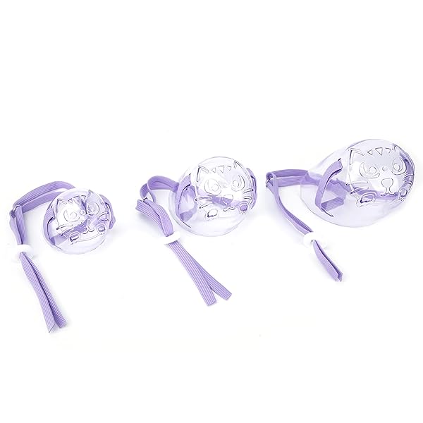 GLOGLOW Breathable Cat Muzzle Set 3pcs Anti Bite Mouth Cover for Training Chewing Barking Suitable for All Cats and Dogs - View 10 of 10