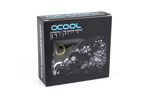 Alphacool Alphacool 17484 Eiszapfen PRO 16mm HardTube Fitting G1/4 - White Sixpack for Optimal Cooling - View 7 of 7