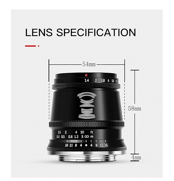 TTARTISAN TTArtisan 17mm F1.4 Manual Focus Lens for M43 Mount Cameras EPM1 EPM2 EPL1 EPL2 EPL3 EPL5 EPL6 EPL7 EPL8 EPL9 E-P1 E-P2 E-P3 E-P5 E-P6 E-M1 E-M10 Pen-F - View 7 of 9