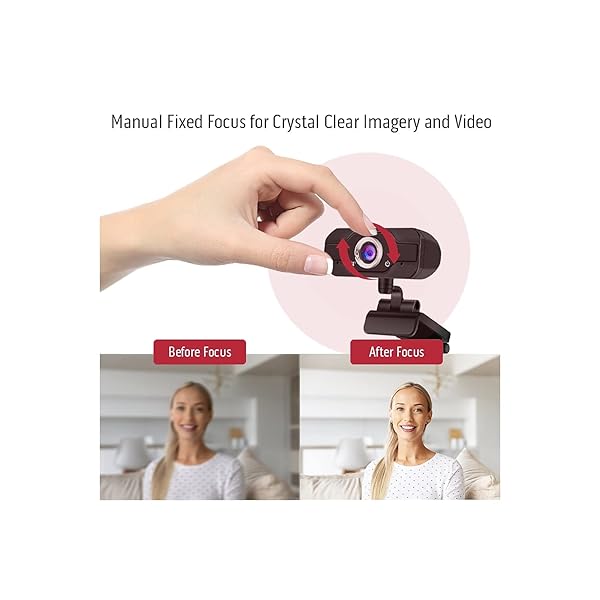 CODi CODi Aquila HD 1080P Webcam: High-Quality Fixed-Focus for Clear Video Calls - View 6 of 9