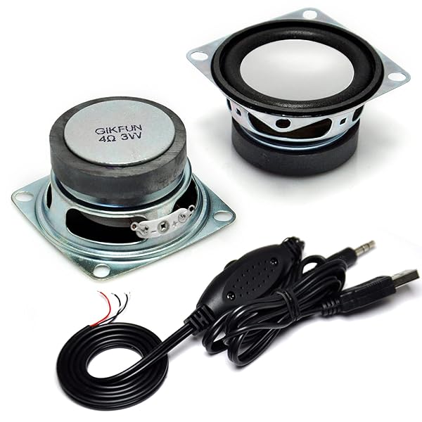 Gikfun Gikfun 2 Inch 4Ohm 3W Full Range Audio Speaker Stereo Woofer with 3.5mm Audio Cable and Volume Control DIY Kit EK1755 - View 2 of 7