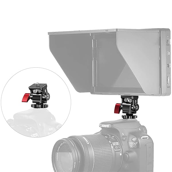 ChromLives ChromLives Field Monitor Mount Holder Adjustable Swivel Tilt Camera Monitor Holder for 5/7 Inch Monitors with Cold Shoe 2021 Update - View 3 of 8