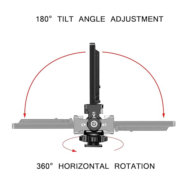 ChromLives ChromLives Field Monitor Mount Holder Adjustable Swivel Tilt Camera Monitor Holder for 5/7 Inch Monitors with Cold Shoe 2021 Update - View 5 of 8
