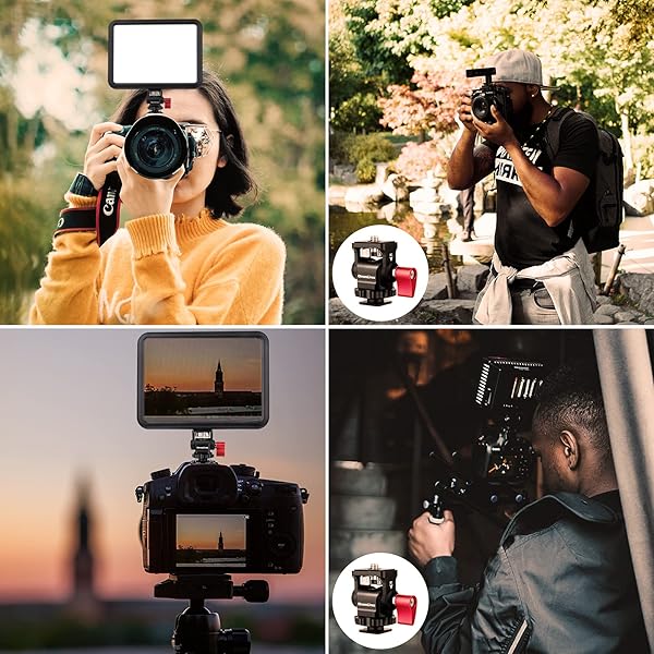 ChromLives ChromLives Field Monitor Mount Holder Adjustable Swivel Tilt Camera Monitor Holder for 5/7 Inch Monitors with Cold Shoe 2021 Update - View 8 of 8